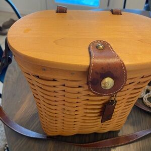 Longaberger 2002 Country Estates large Saddlebrook Basket Purse with Protector